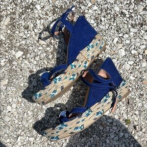 GUC! Anthro Espadrille Wedge Sandals